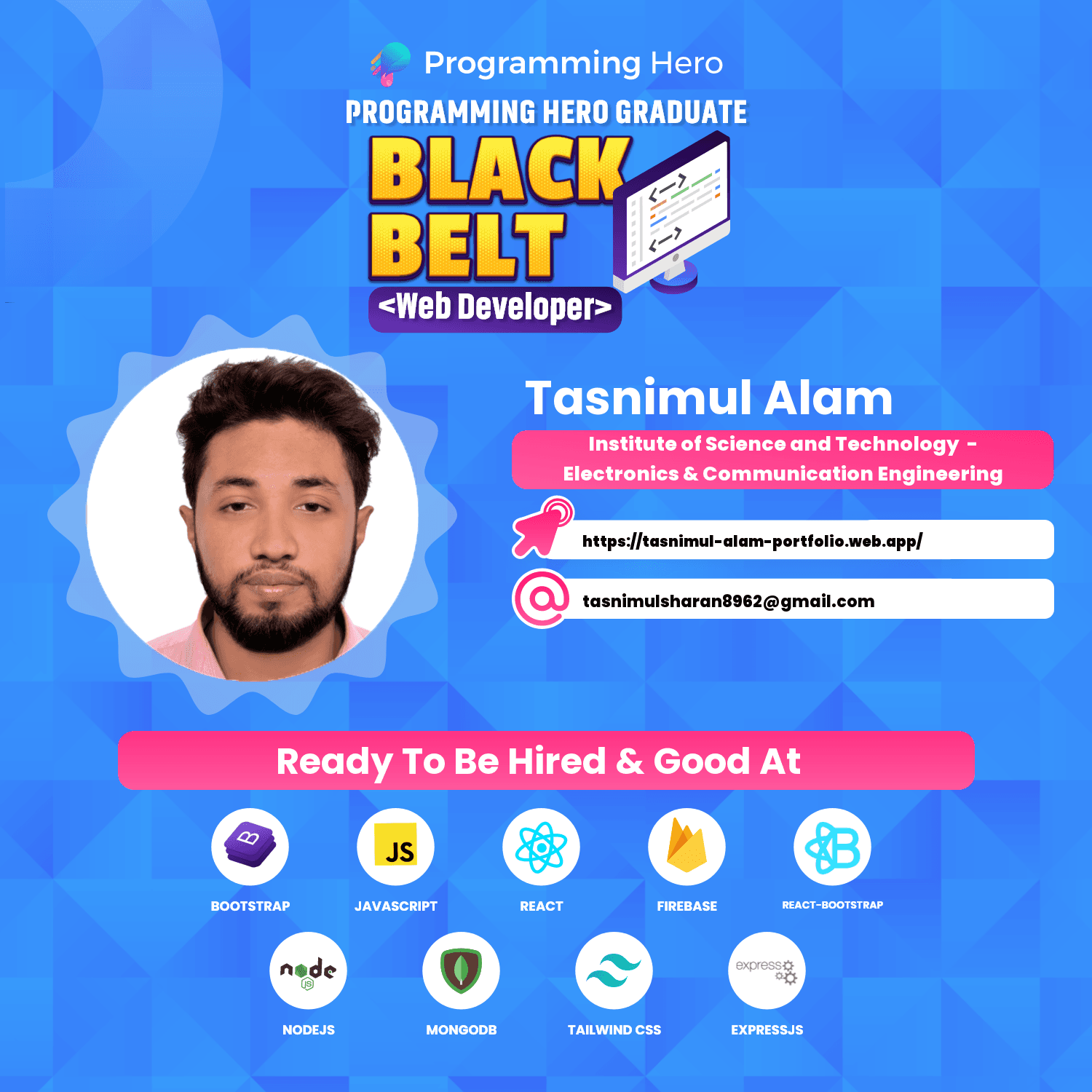 Achieved Black Belt in Web Development